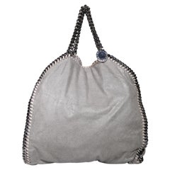 Stella McCartney Falabella Medium Falabella Tragetasche aus grauem Kunstwildleder