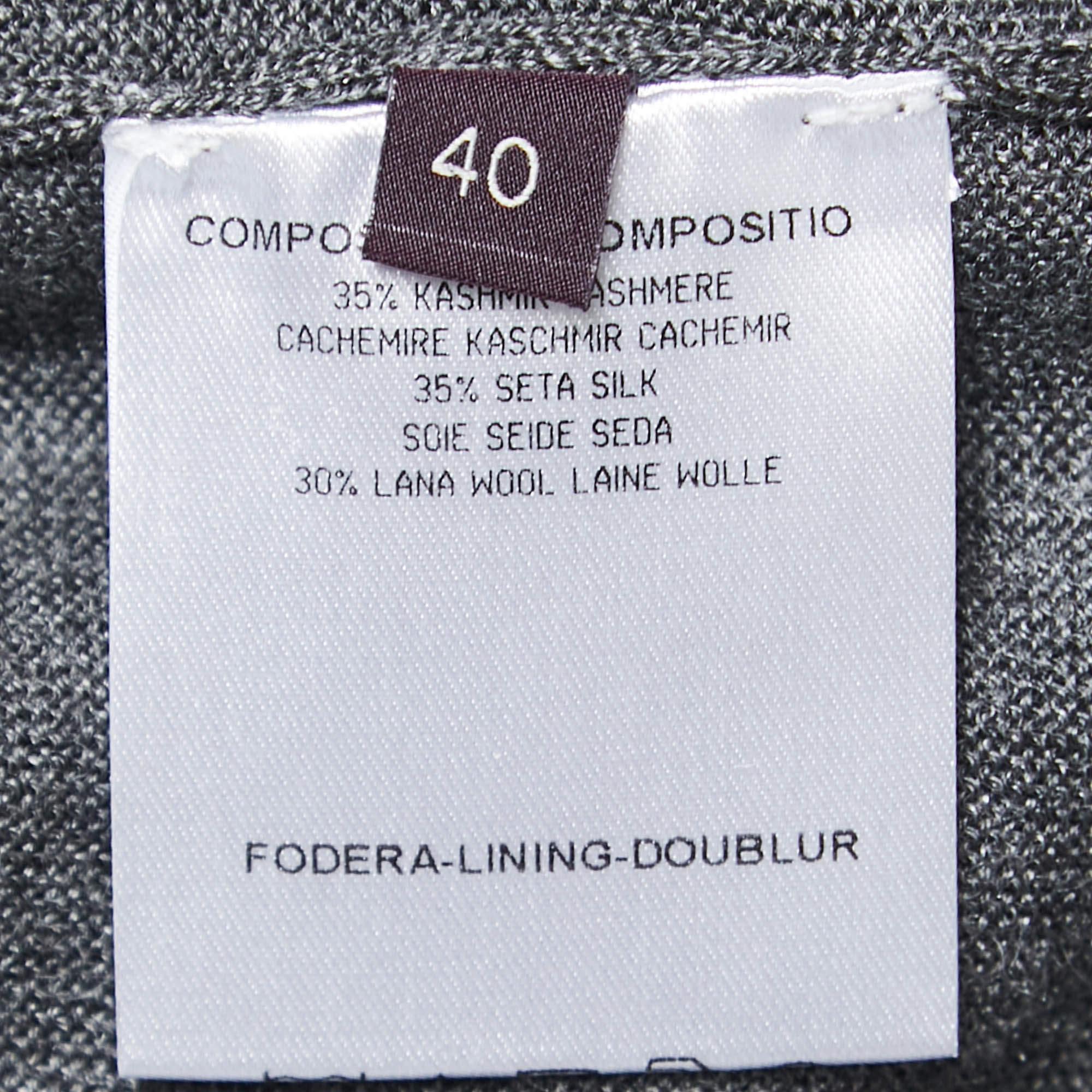 Donna Stella McCartney Maglione grigio a maniche lunghe con scollo a V S.I.V.A. in vendita