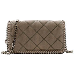 Stella McCartney Grey Quilted Vegetarian Suede Falabella Bag