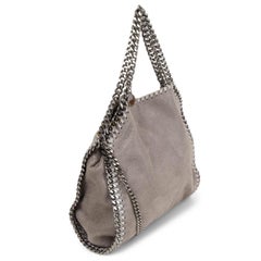 STELLA MCCARTNEY grey Shaggy Deer FALABELLA MINI Tote Bag