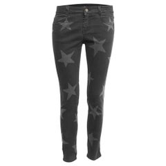 Stella McCartney Grey Star Print Denim Skinny Jeans M Waist 27" Stella McCartney Grey Star Print Denim Skinny Jeans M Waist 27"