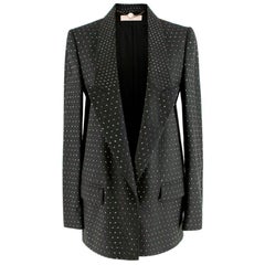 Stella McCartney Grey Studded Wool Single Breasted Blazer - Size US2