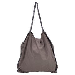Stella McCartney Baby Bella Große Tote Umhängetasche in Grau und Taupe