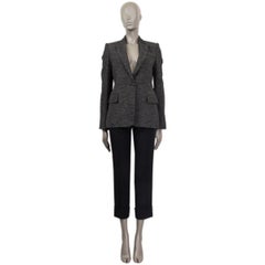 STELLA MCCARTNEY grey wool LUREX SINGLE BUTTON Blazer Jacket 40 S