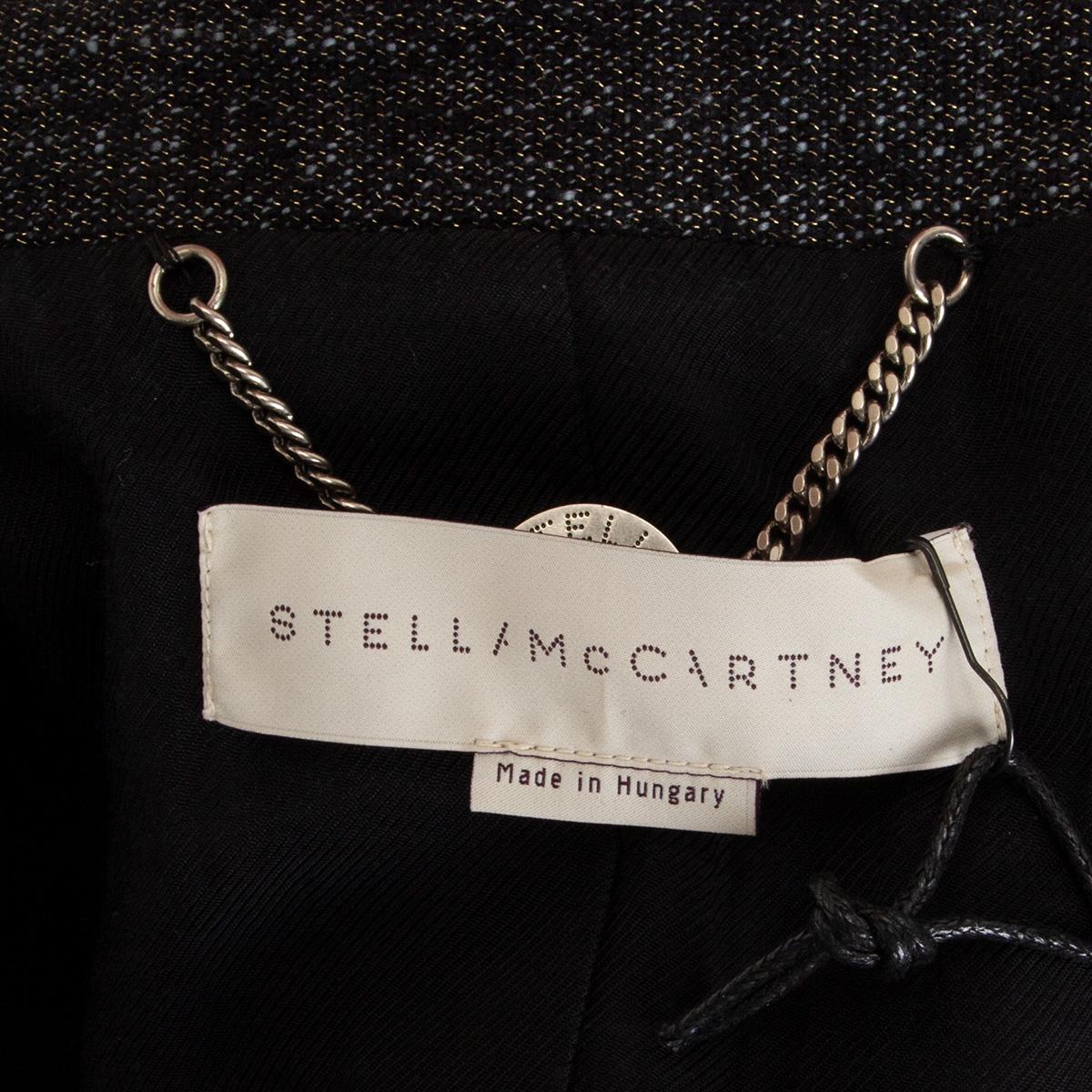STELLA MCCARTNEY grey wool LUREX SINGLE BUTTON Blazer Jacket 40 S For Sale 1