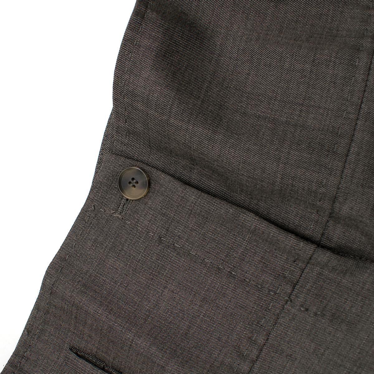 Stella McCartney Grey Wool Straight Trousers estimated size S In Excellent Condition For Sale In London, GB