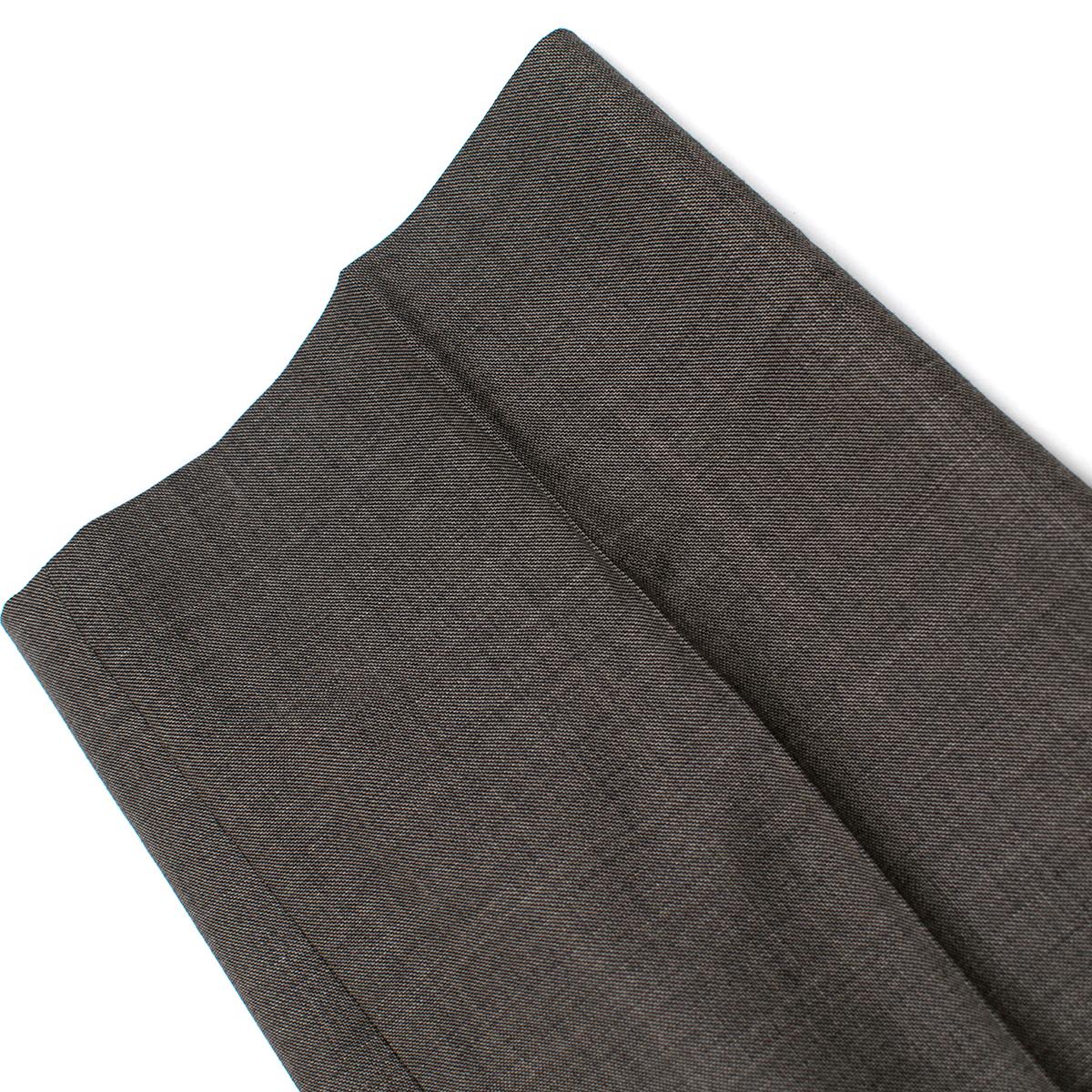 Stella McCartney Grey Wool Straight Trousers estimated size S For Sale 3