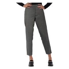 Stella McCartney Pantalones Grises De Lana Con Cremallera Tallas M
