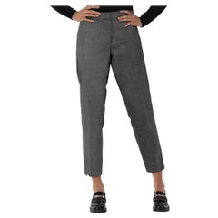 Stella McCartney Grey Wool Tapered Zip Trousers Size M