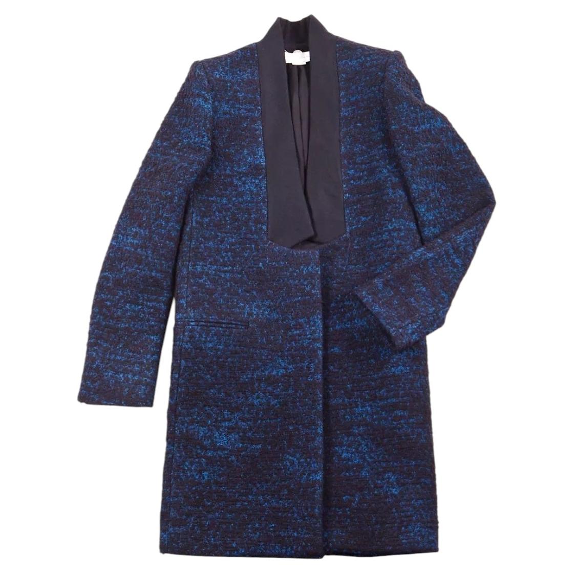Stella McCartney high-quality wool tweed design collarless coat