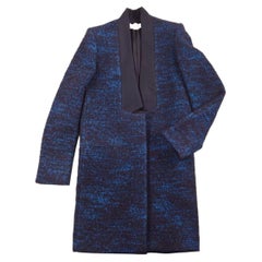 Stella McCartney Mantel aus hochwertigem Woll-Tweed ohne Kragen