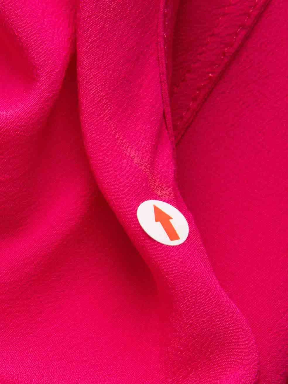 Women's Stella McCartney Hot Pink Silk Button Up Blouse Size XXS For Sale