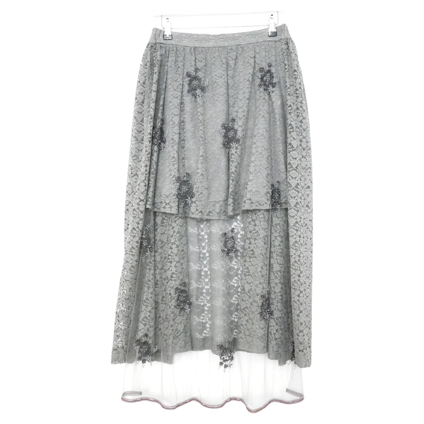 Stella McCartney - Isabella - Jupe en tulle et dentelle avec perles en vente