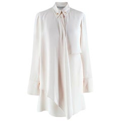 Stella McCartney Ivory Asymmetric Layered Shirt Dress - Size US2