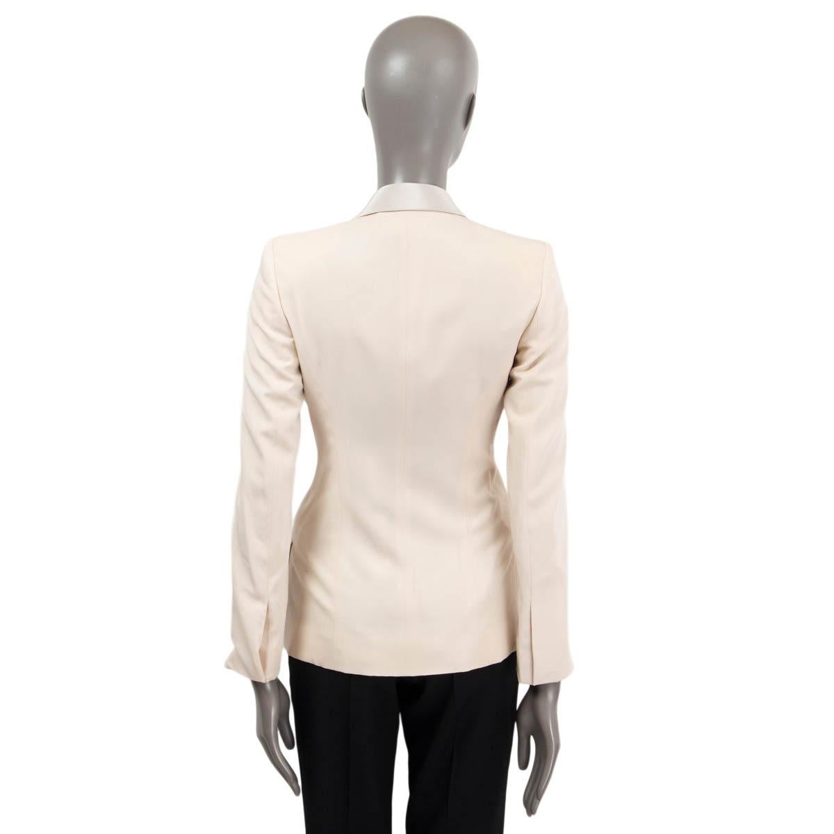 STELLA MCCARTNEY ivory wool DOUBLE BREASTED Blazer Jacket 38 XS In Excellent Condition For Sale In Zürich, CH