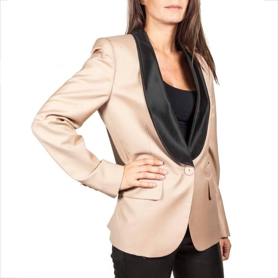 STELLA McCARTNEY Jacket in Beige Wool Size 42IT In Good Condition In Paris, FR