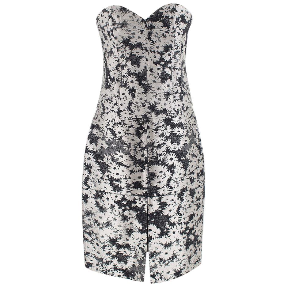 Stella McCartney Jacquard Floral Print Strapless Top and Skirt  - Size US 6 For Sale