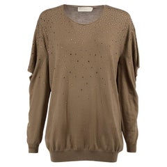 Stella McCartney Khaki Wool Embellished Sweater Size M