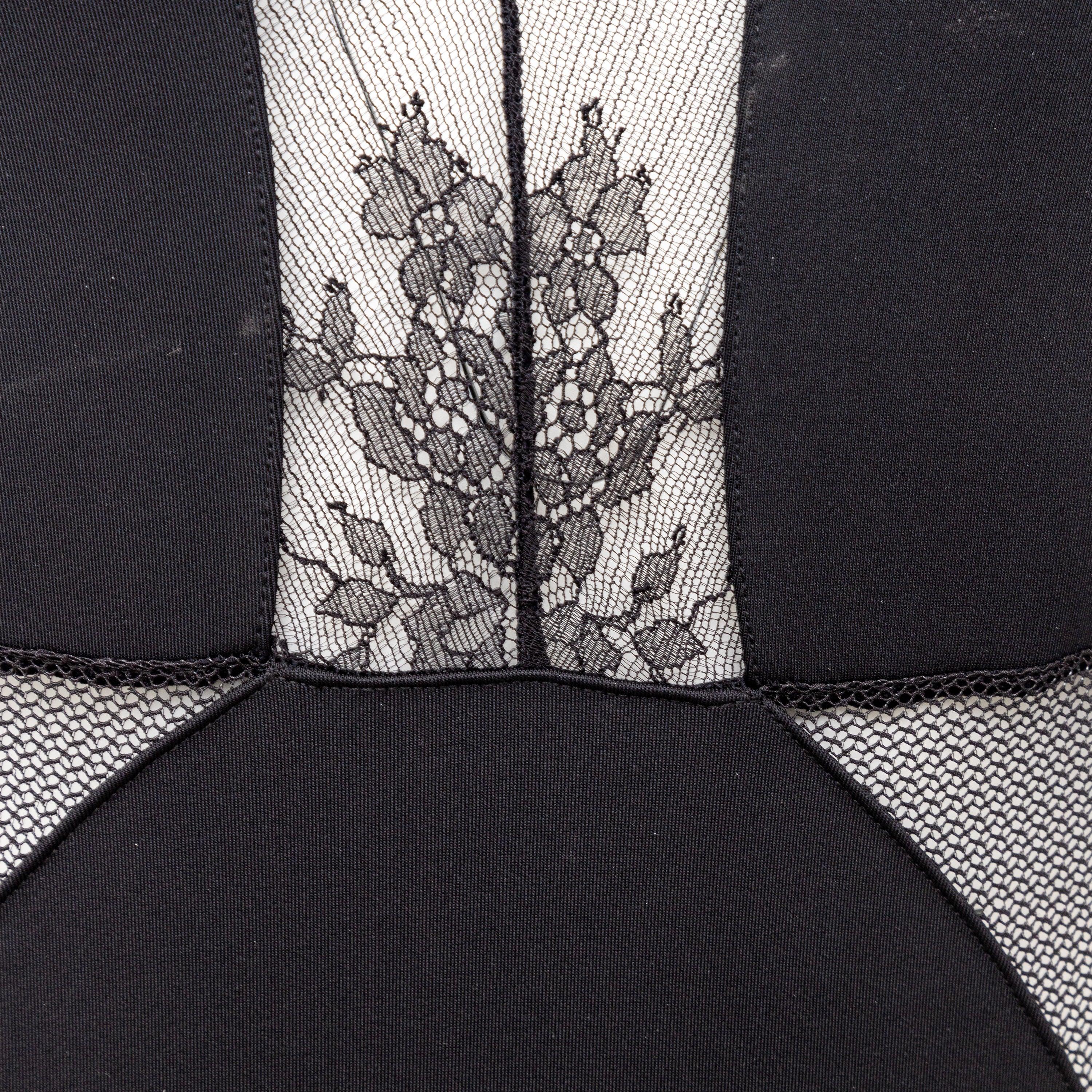 Black Stella McCartney Lace & Mesh Bodysuit - '10s For Sale