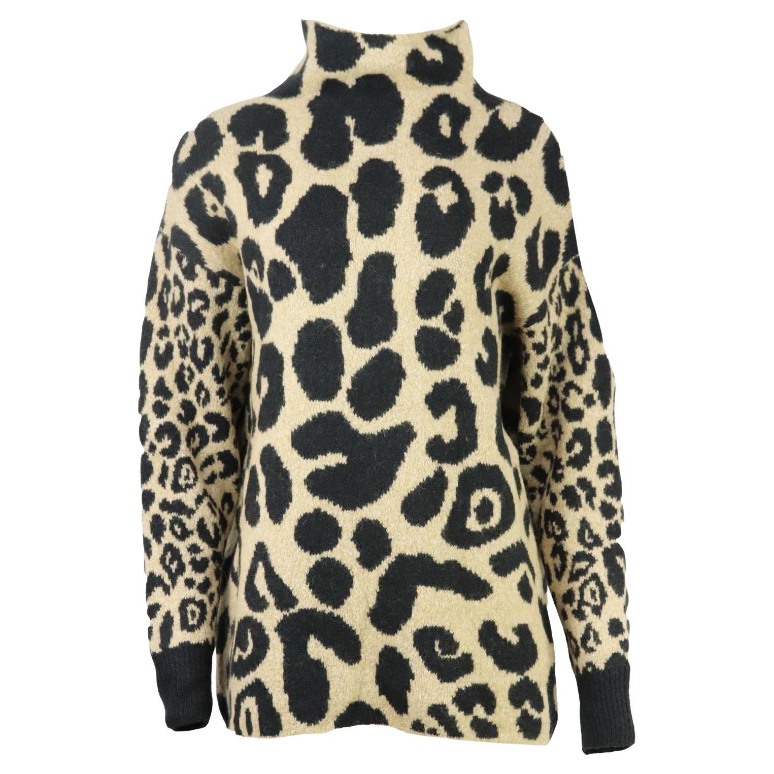 Stella Mccartney Leopard Intarsia Knitted Sweater 