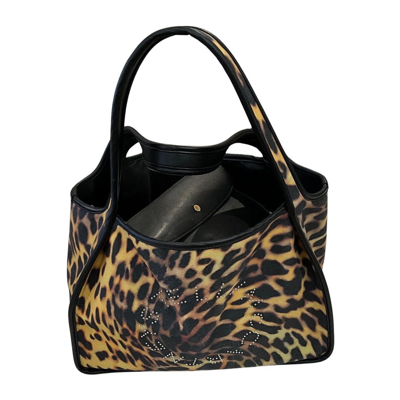 Stella McCartney - Fourre-tout à logo imprimé léopard en vente