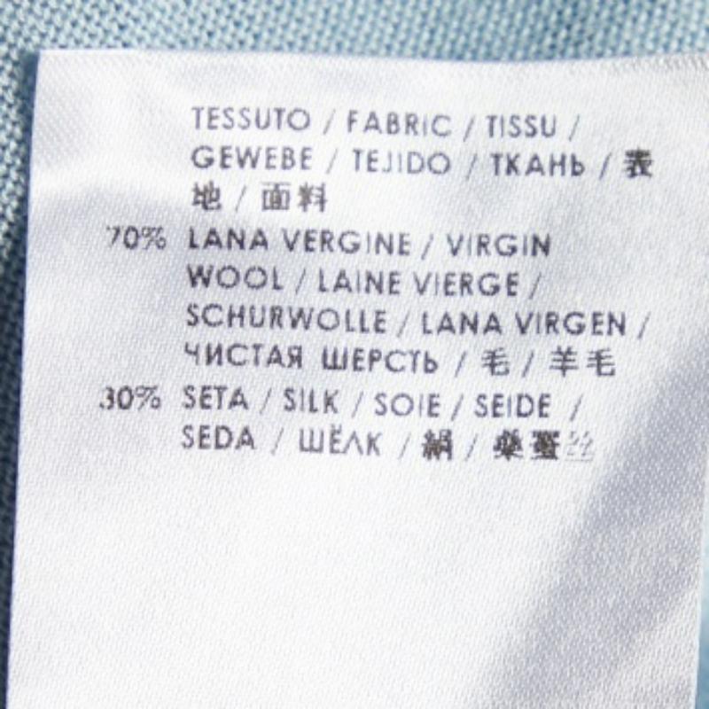 Gris Pull en laine et soie bleu ciel Stella McCartney M. en vente