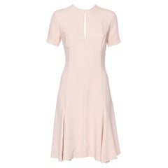 Stella McCartney Light Pink Crepe Keyhole Neck Detail Skater Dress S