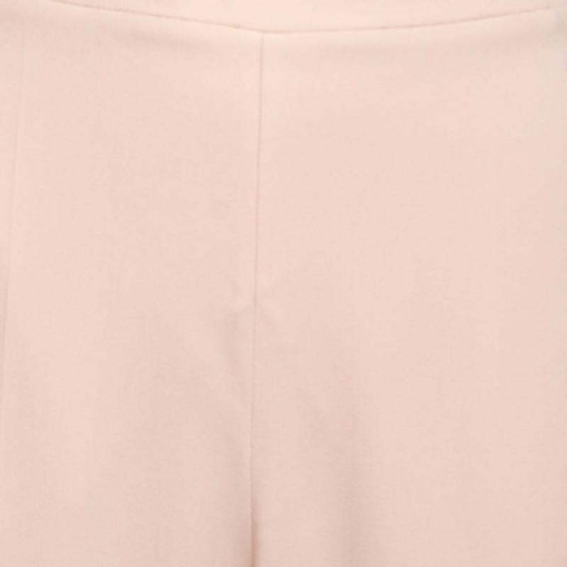 Stella McCartney Pantalones de punto de crepé rosa claro M Beige en venta