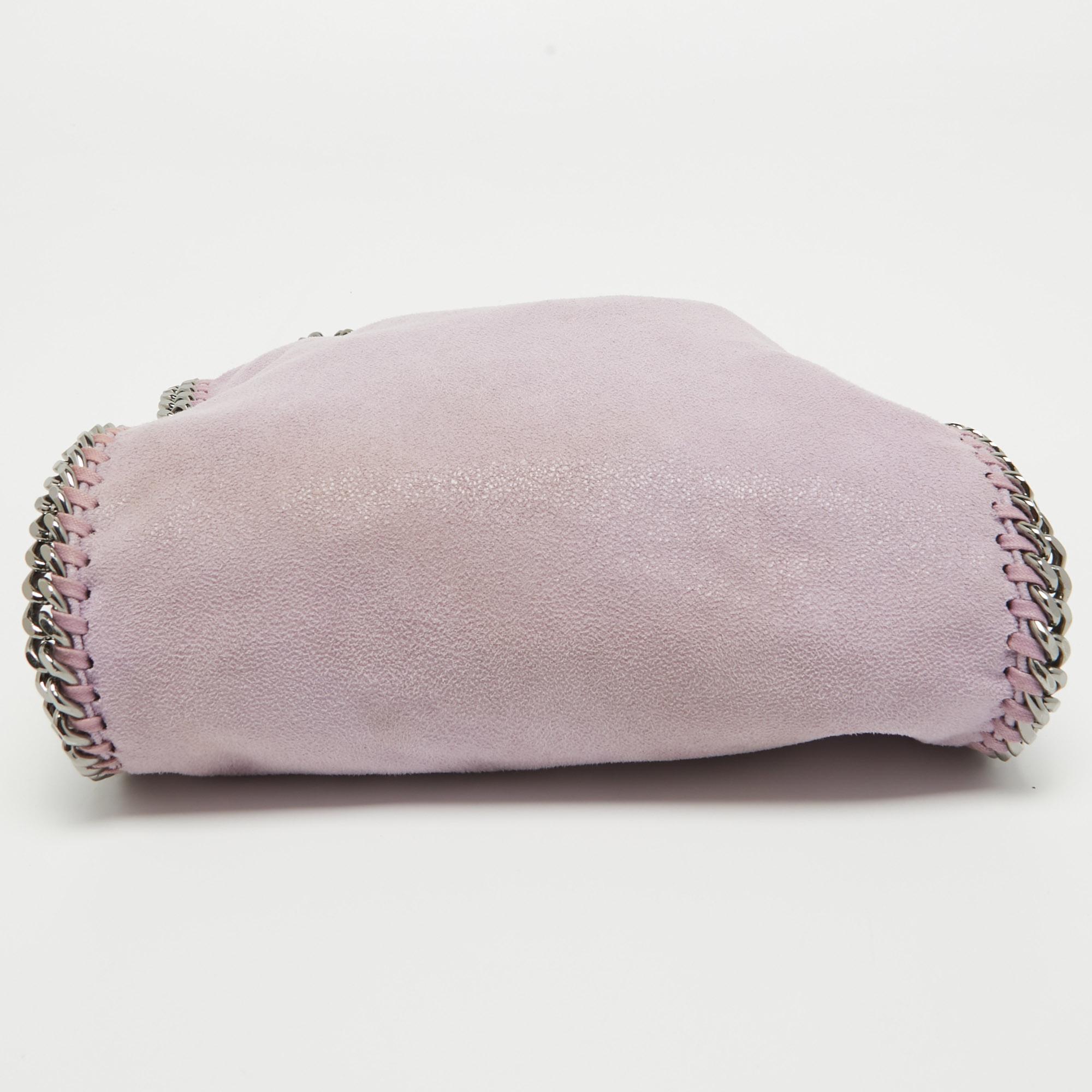 Stella McCartney Lilac Faux Leather Mini Falabella Tote For Sale 6