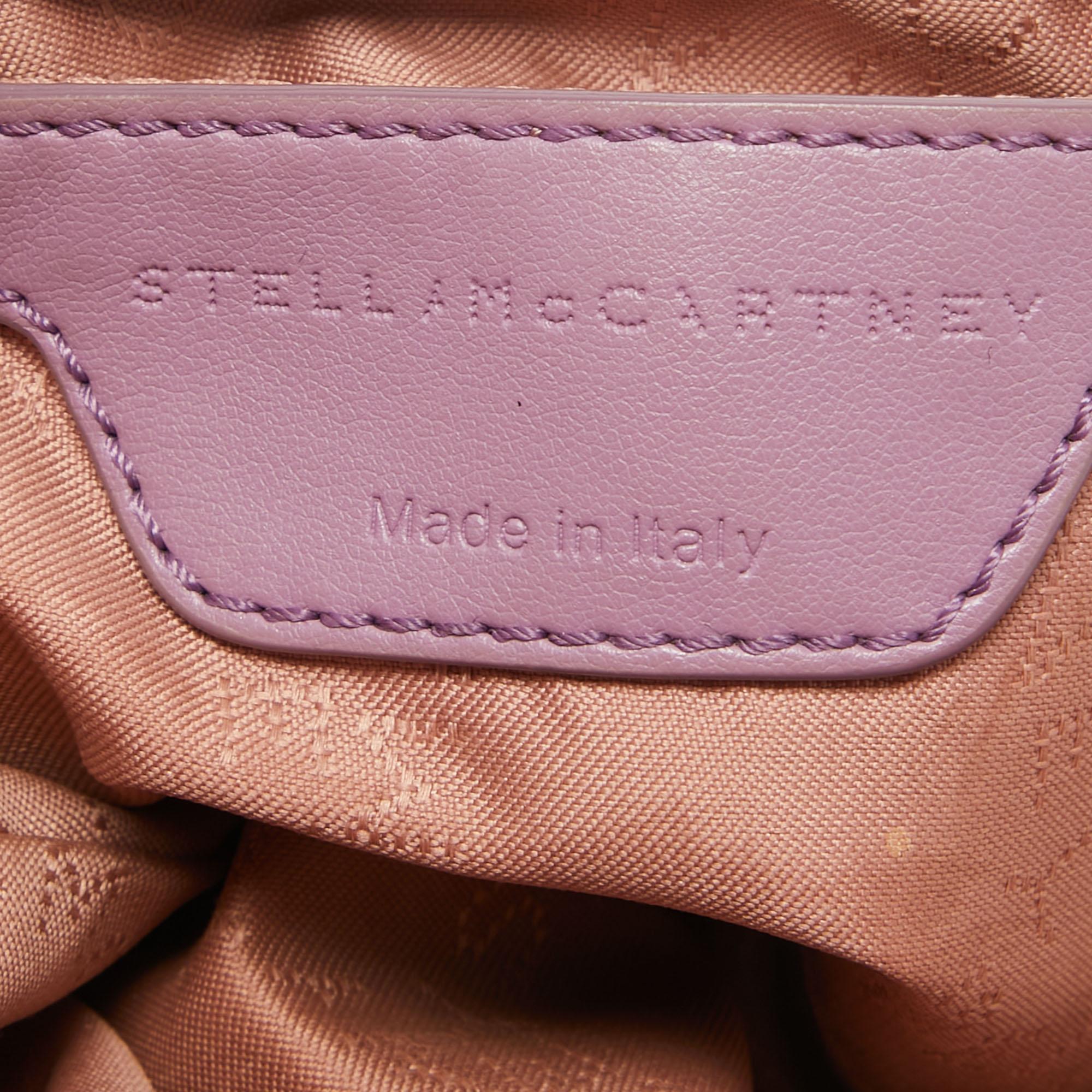 Stella McCartney Lilac Faux Leather Mini Falabella Tote For Sale 2