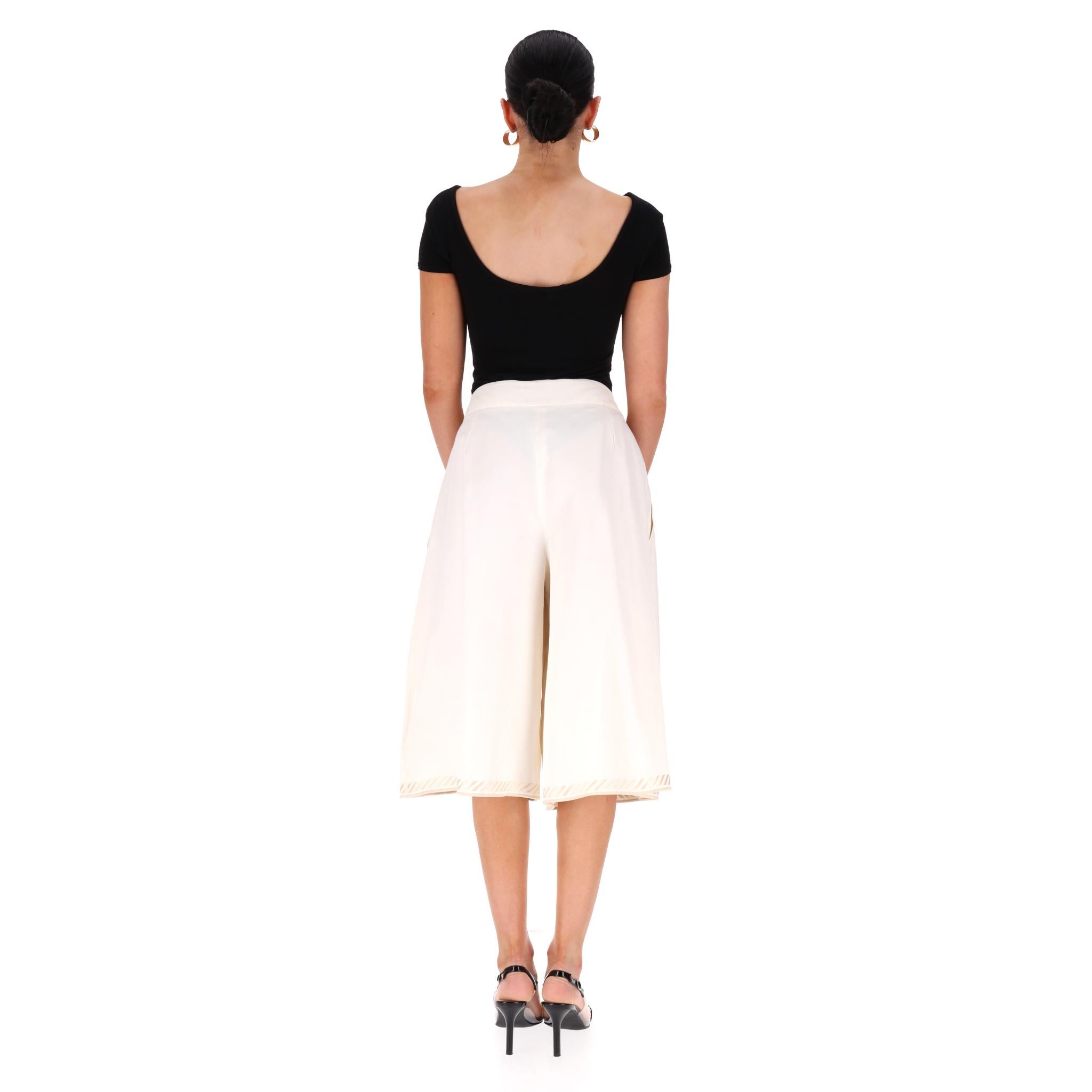 Stella McCartney - Jupe-culotte à jambe large en lin mélangé Bon état - En vente à London, GB
