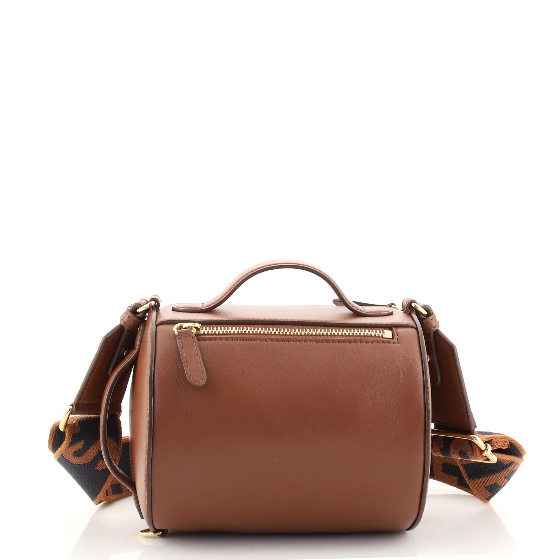 Women's or Men's Stella McCartney Logo Barrel Bag Perforated Faux Leather Small