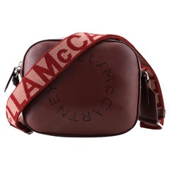 Stella McCartney Logo Camera Bag Perforated Faux Leather Mini