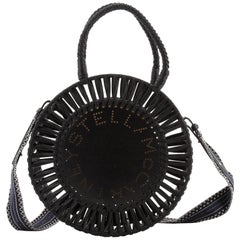 Stella McCartney Logo Circle Bag Faux Leather and Cotton Small
