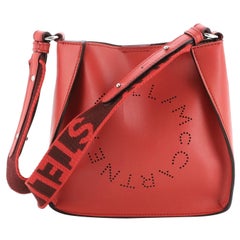 Stella McCartney Logo Crossbody Tasche Perforiertes Kunstleder Mini