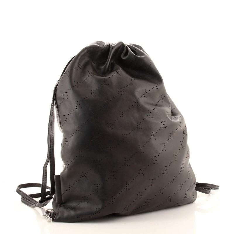 faux leather drawstring backpack