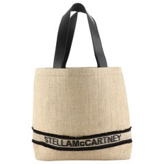 Stella McCartney Logo Tote Woven Raffia Large