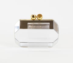 Stella McCartney Lucia Mirror Plexi Clutch