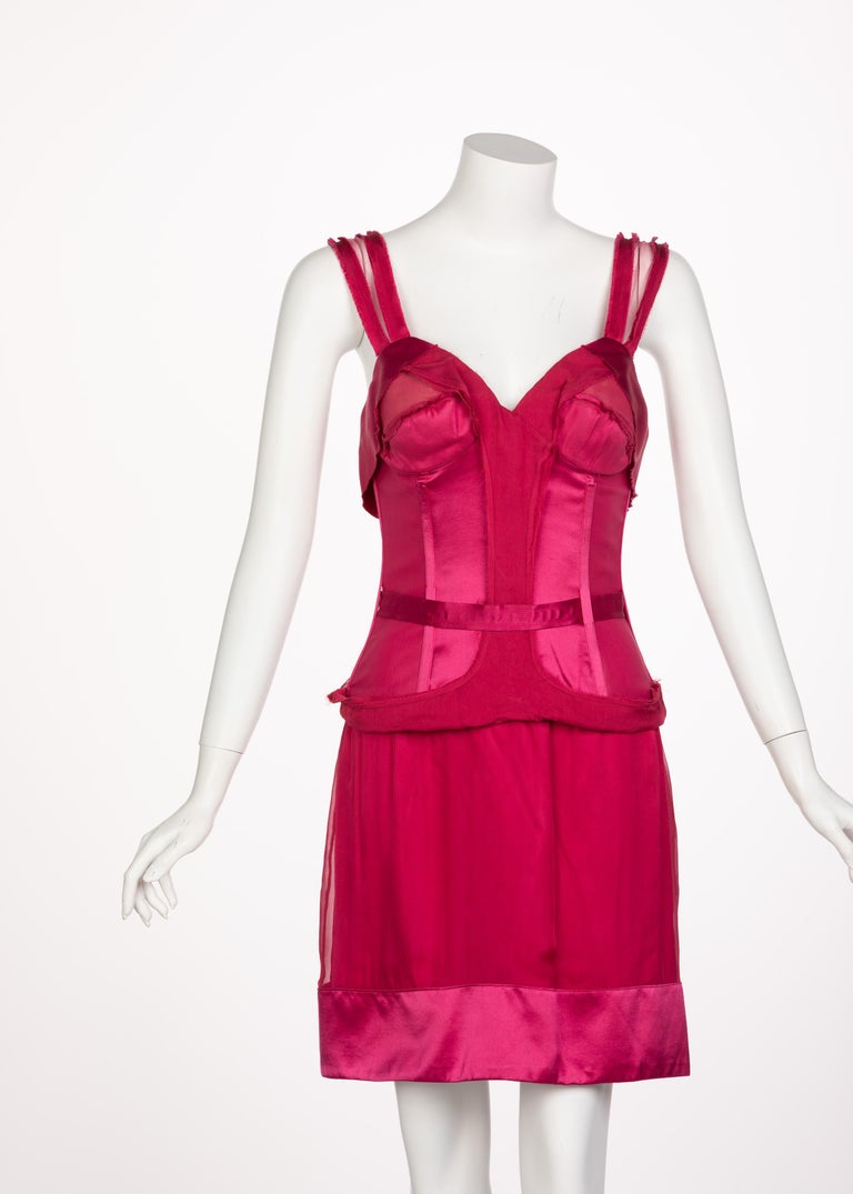 Stella McCartney Magenta Pink Corset Dress Runway 2003 at 1stDibs | stella  mccartney magenta suit