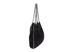 Stella McCartney Metallic Black 'Falabella' Mini Tote Bag