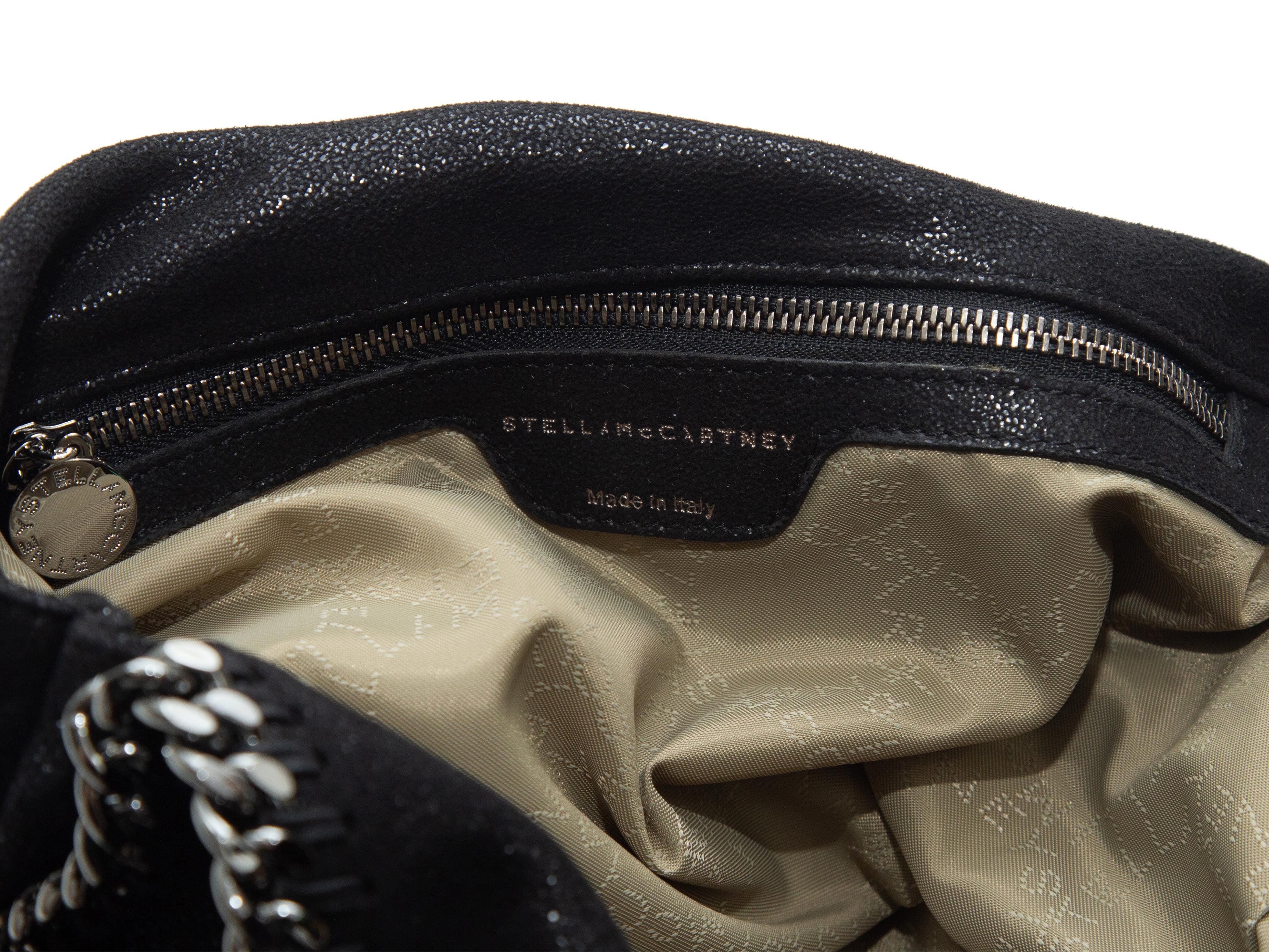 Women's Stella McCartney Metallic Black 'Falabella' Mini Tote Bag