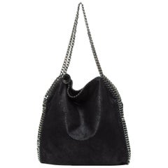 Stella McCartney Metallic Black 'Falabella' Mini Tote Bag