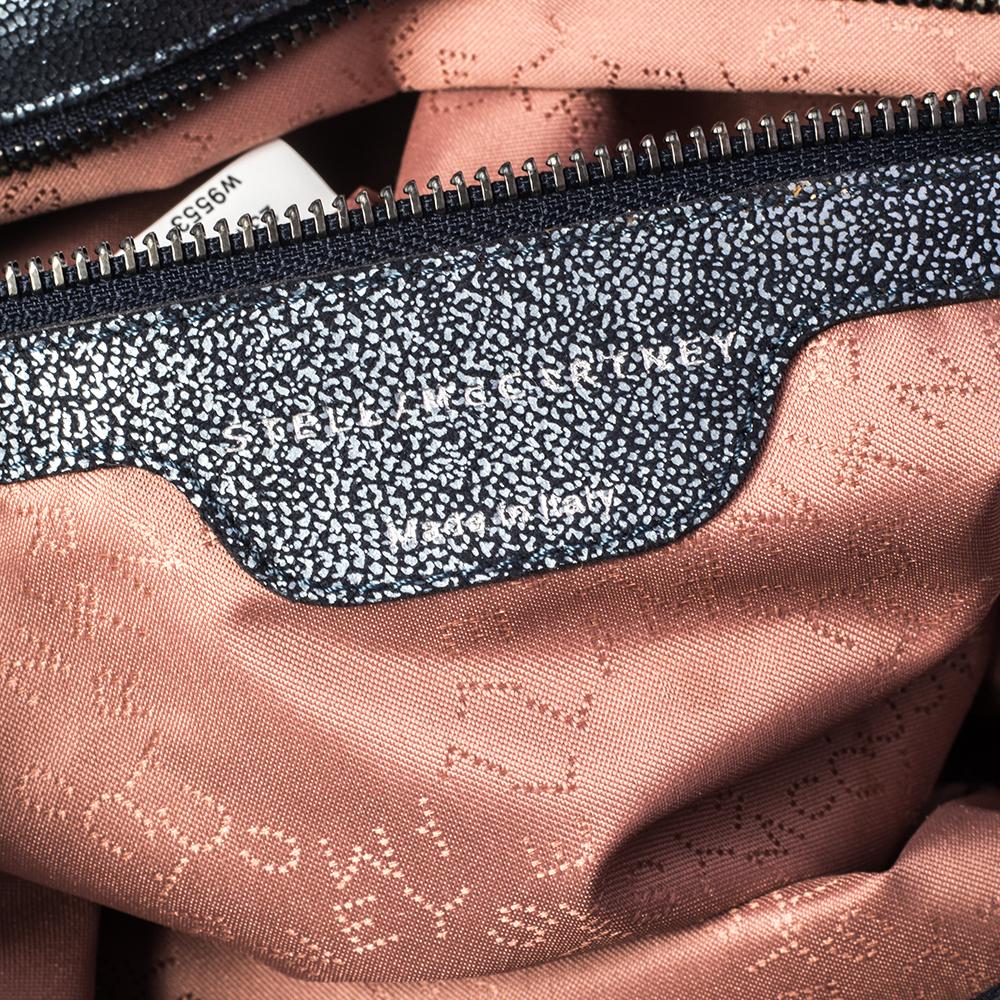 Stella McCartney Metallic-Blau Kunstleder Kleine Falabella-Tasche 5