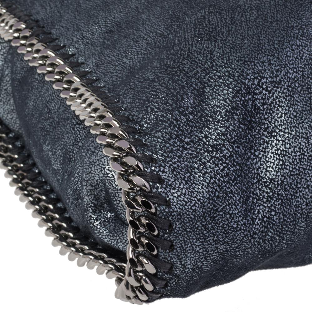 Stella McCartney Metallic-Blau Kunstleder Kleine Falabella-Tasche 1