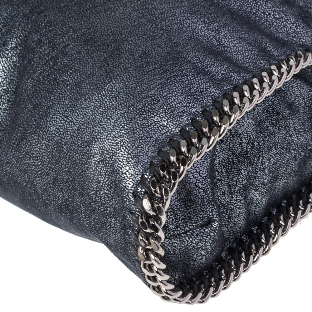 Stella McCartney Metallic-Blau Kunstleder Kleine Falabella-Tasche 2