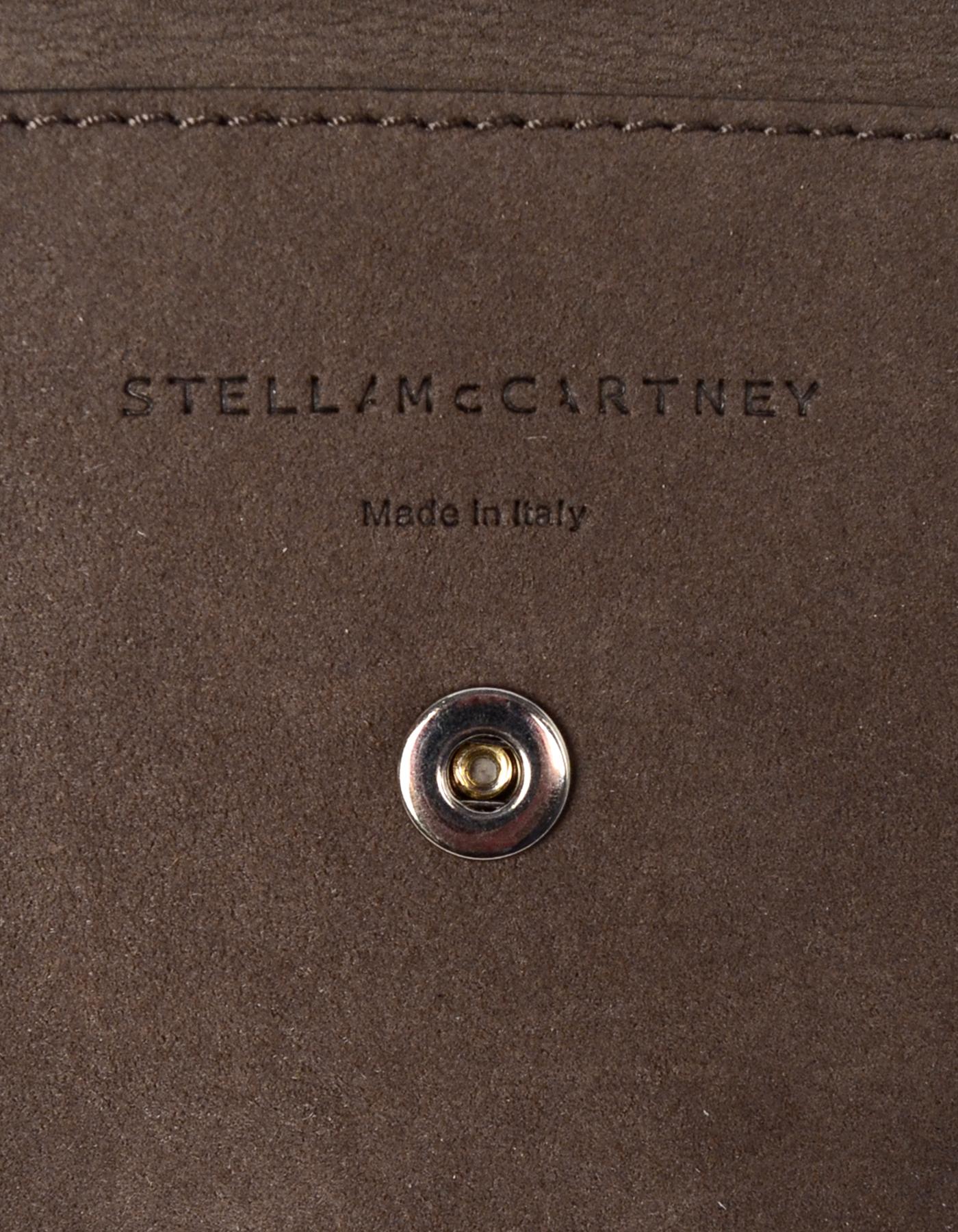 Stella McCartney Metallic Leopard/Taupe Faux Leather Reversible Falabella Tote 3