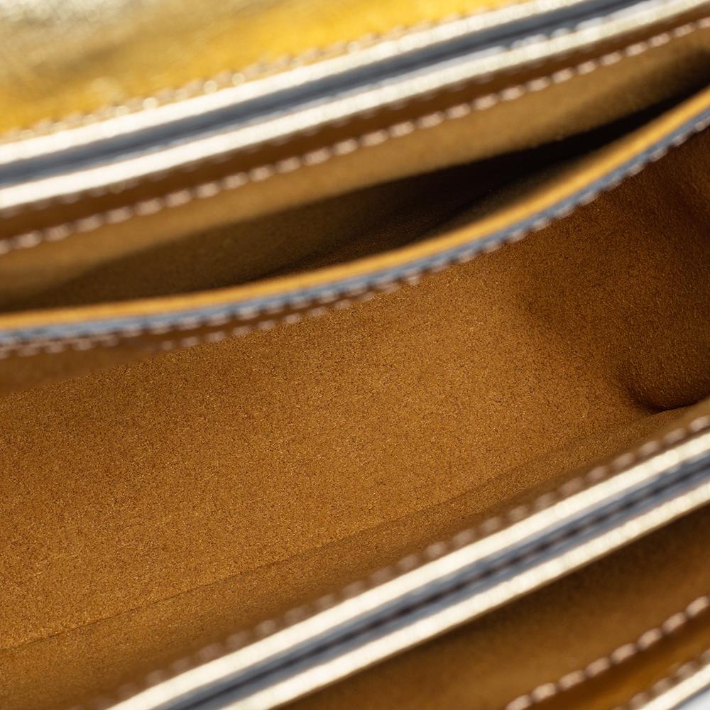 Stella McCartney Metallic Woven Leather Medium Box Shoulder Bag 3