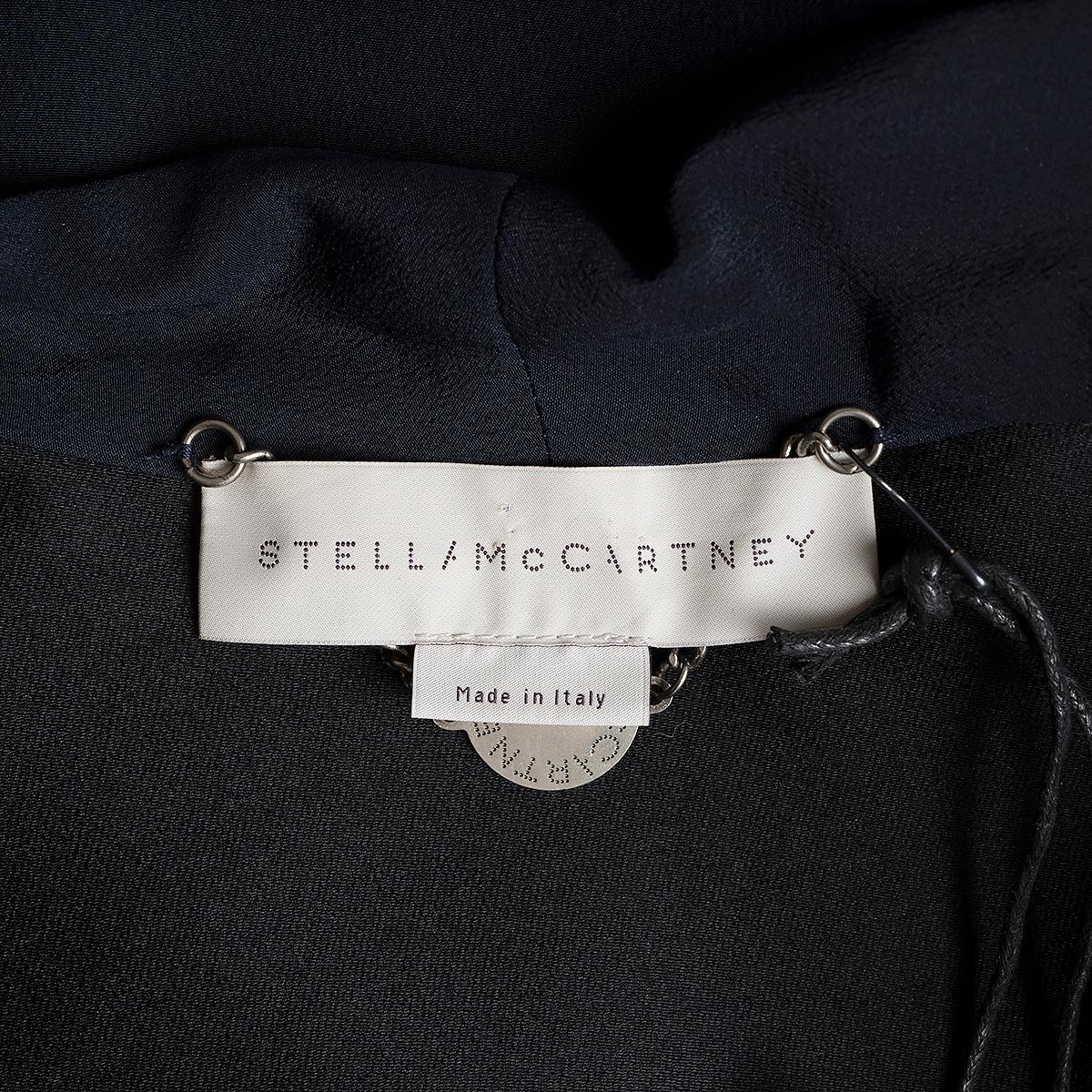 STELLA MCCARTNEY midnight blue silk SHAWL COLLAR Blazer Jacket 38 XS For Sale 1