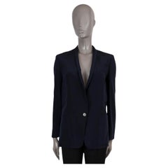 STELLA MCCARTNEY midnight blue silk SHAWL COLLAR Blazer Jacket 38 XS