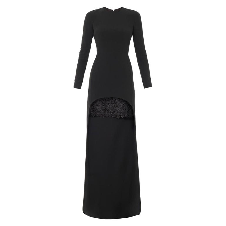 Stella McCartney Millie Cady Lace Trim Long Dress For Sale at 1stDibs